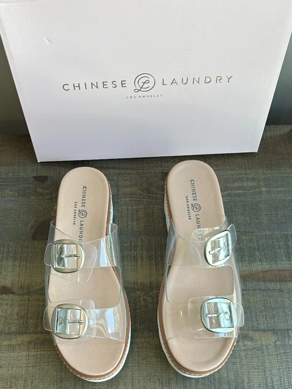 Chines Laundry Surfs Up Clear Platform Sandal